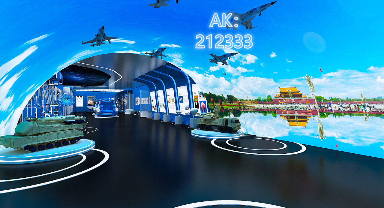 科技空军展厅3d设计效果图|三维|场景|ak212 - 原创作品 - 站酷