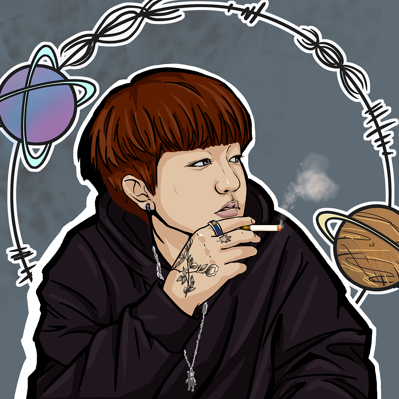 让抽支烟冷静一下,思考人生.