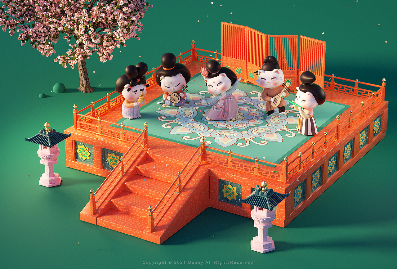 国潮ip设计大唐御猫