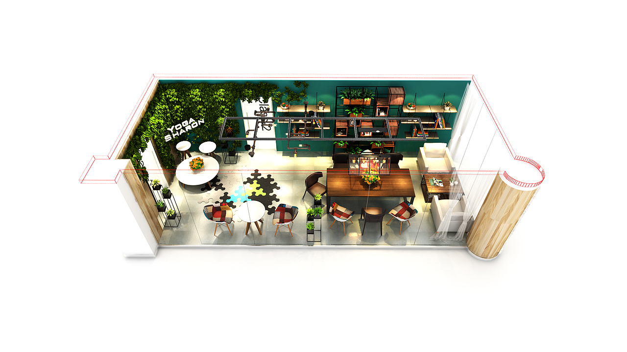 大连瑜伽·汇瑜伽会馆休息室设计（图ZNzM5NDk1NjQ=） - 家装设计 - 站酷设计师XuXu0208原创素材 - 站酷ZCOOL