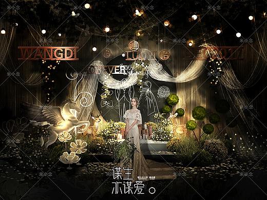 小清新森系婚礼-PSD手绘效果图