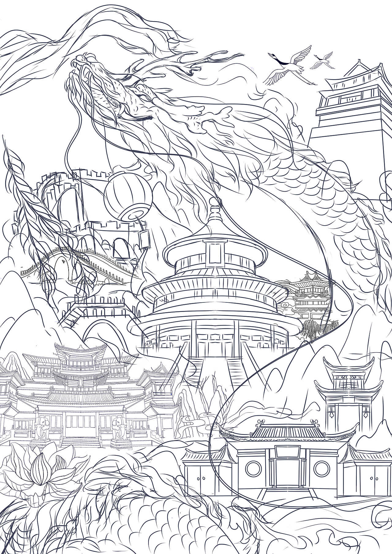 巍巍中华·文化荟萃(图ZMjc5NDQ5ODQ4) - 商业插画 - 站酷设计师2014初篱原创素材 - 站酷ZCOOL