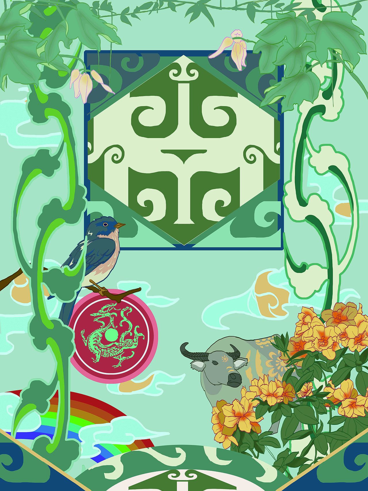 十二月神背景图