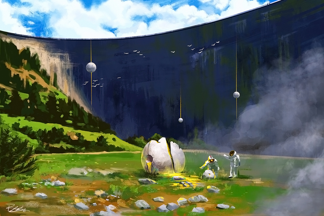 废弃的水坝（图ZNDUxMTg0ODg=） - 概念设定 - 站酷设计师刘老六原创素材 - 站酷ZCOOL