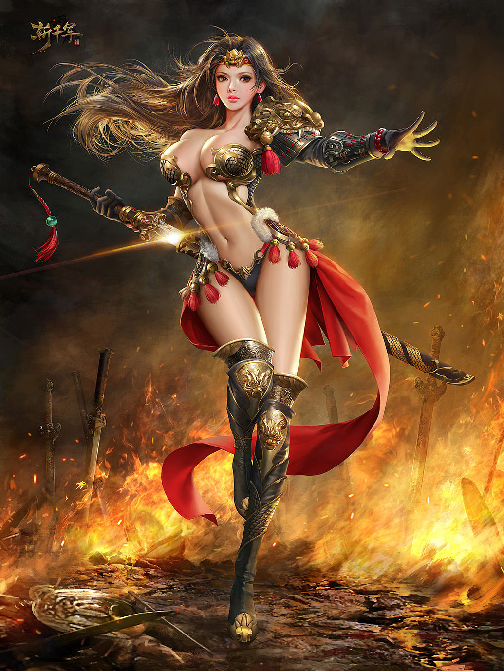 为游戏《斩千军》创作的宣传图创作15粉丝3174厦门 | 插画师ncat佳