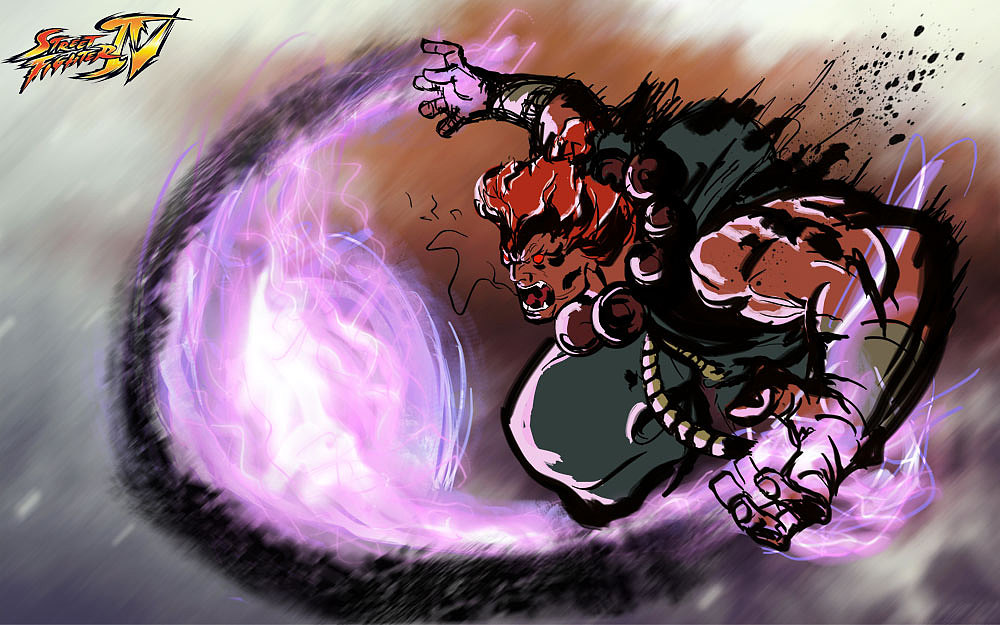 水墨风格街霸-豪鬼