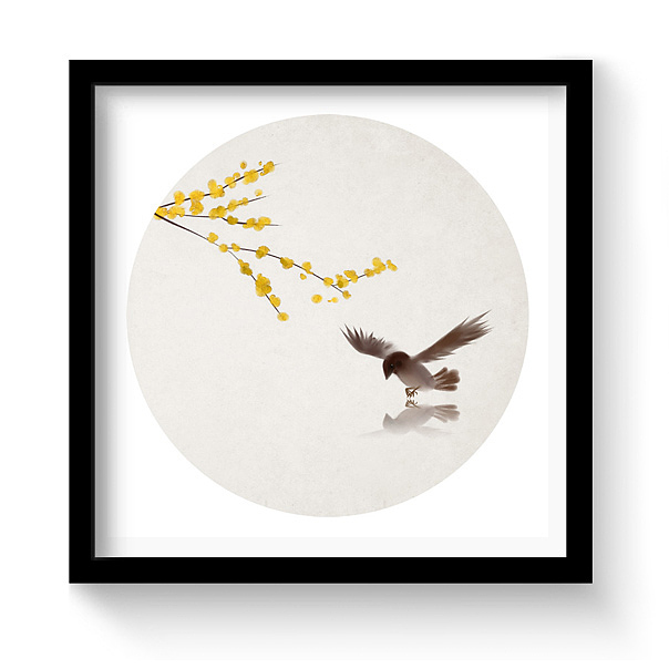 水墨中国风——竹间系列·中式禅意装饰画(效果图)