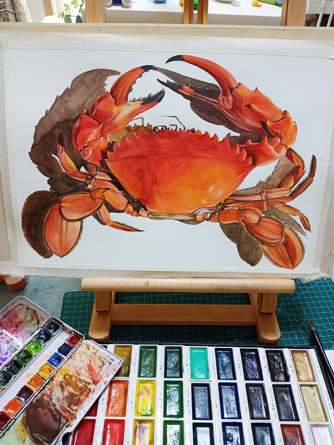 水彩写生——大闸蟹