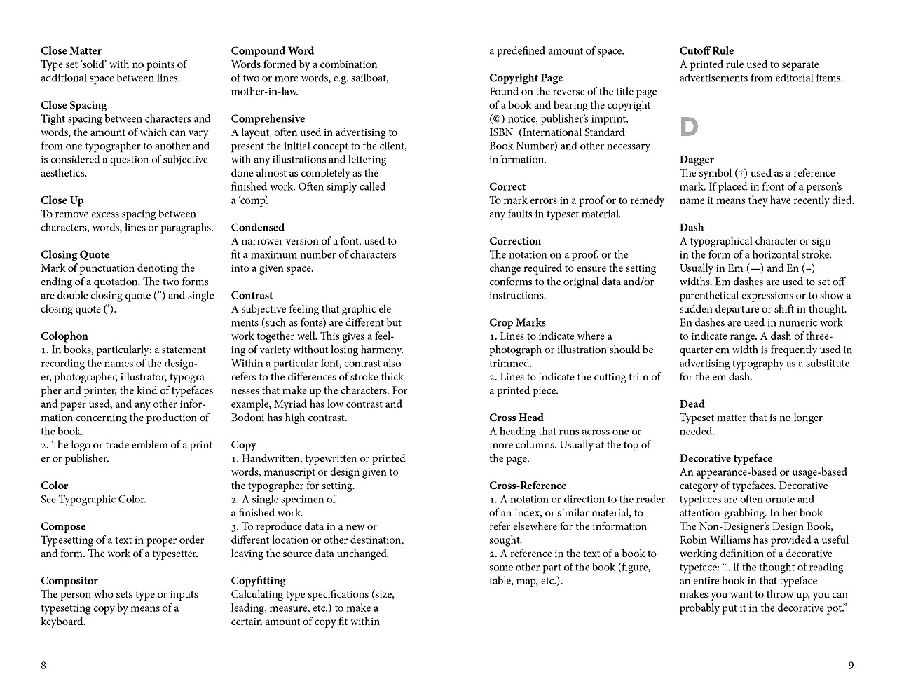 排版词汇手册设计
