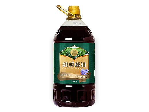 食用油胡麻油包装瓶设计