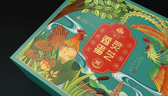 鸡蛋灵芝礼盒包装