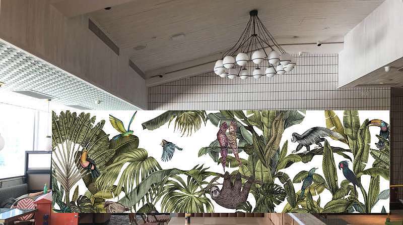 郑州绿地新都会曼玉餐厅墙绘（图ZMTMwMTA3MDQ0） - 绘画 - 站酷设计师杜静文原创素材 - 站酷ZCOOL