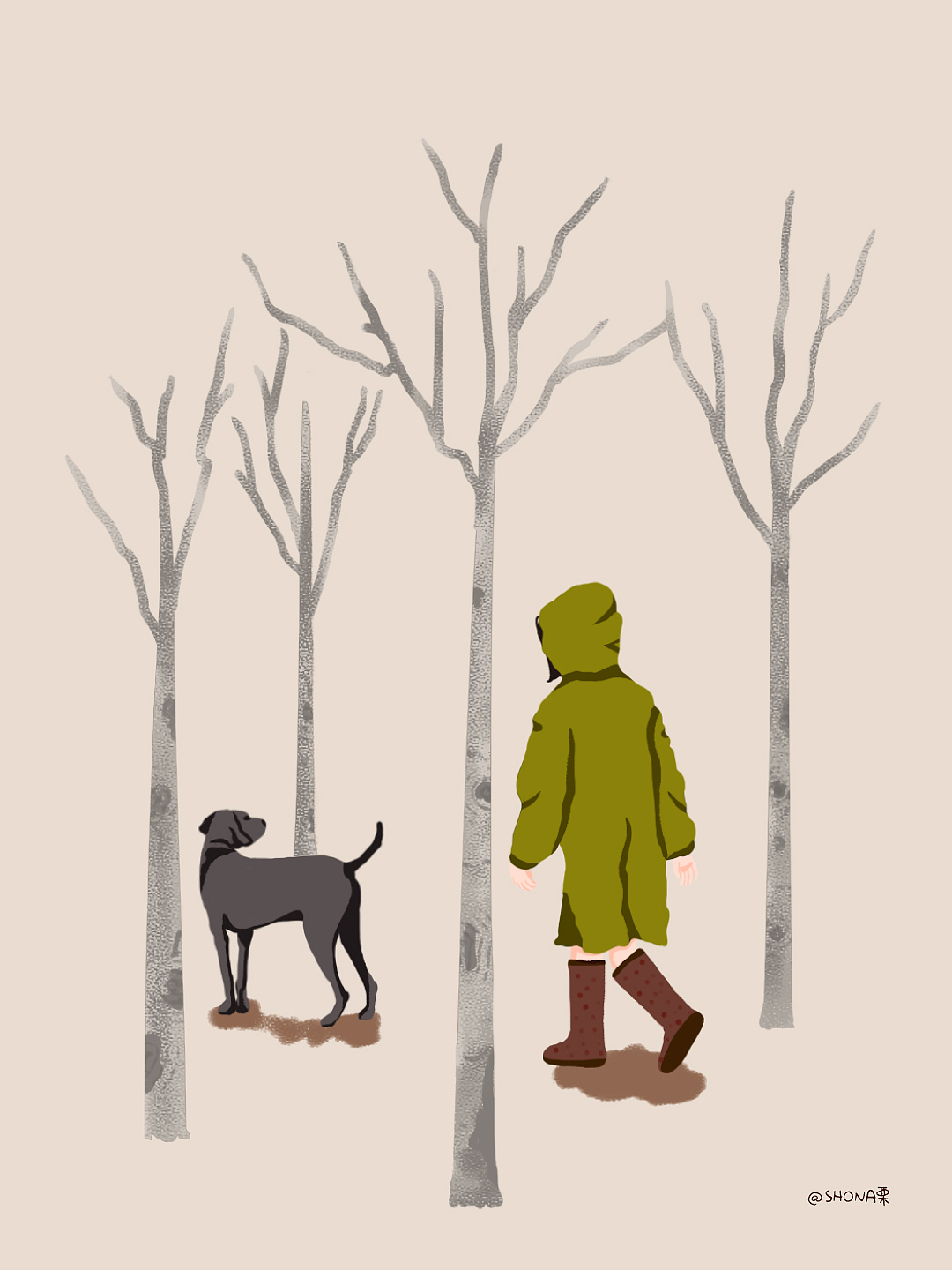 人物插画 | 美好生活（图ZMjQ5ODMyNDI0） - 创作习作 - 站酷设计师Shona栗原创素材 - 站酷ZCOOL