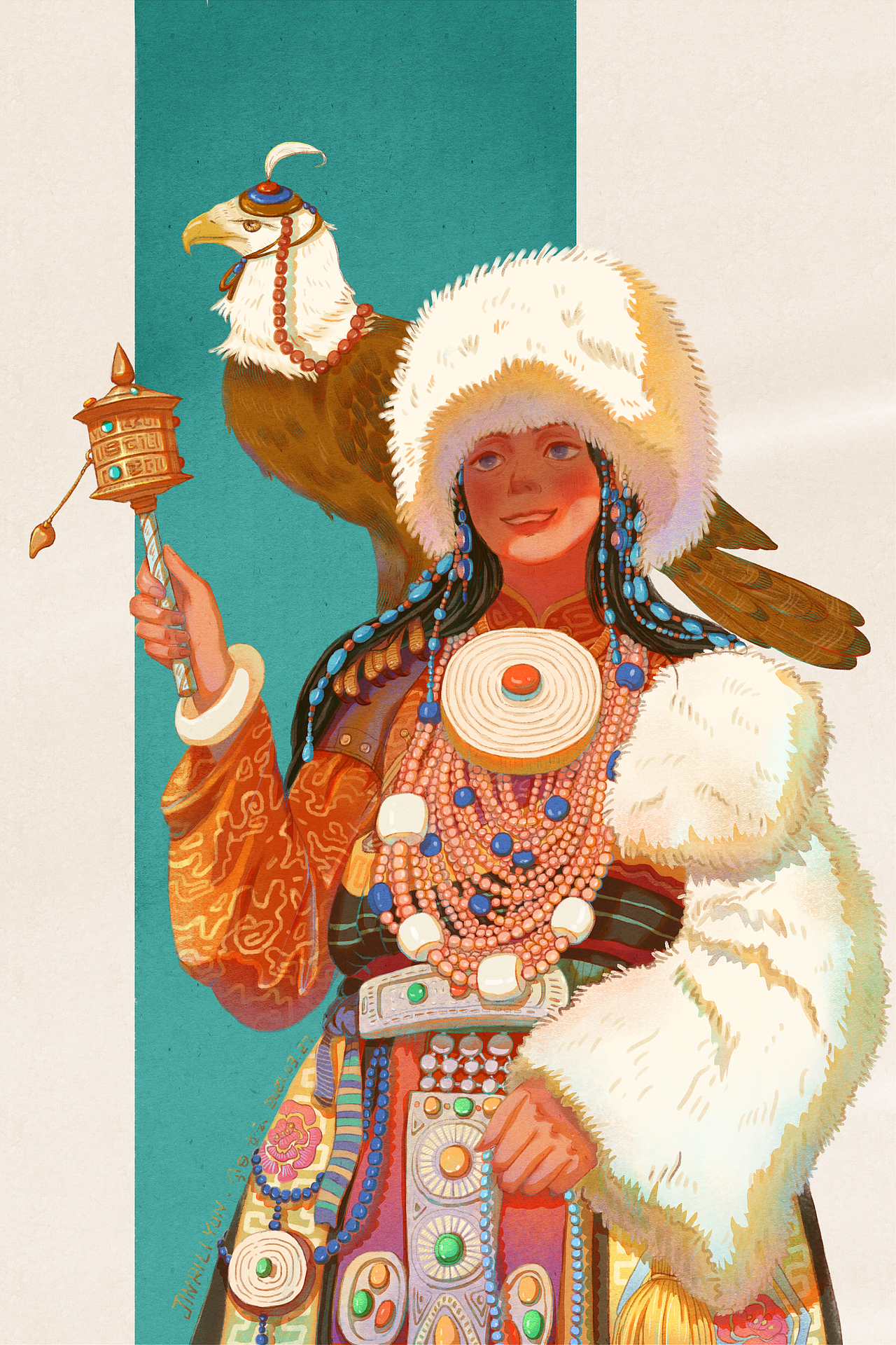 藏族姑娘（图ZMjQ4Nzg0OTYw） - 创作习作 - 站酷设计师今日立云原创素材 - 站酷ZCOOL