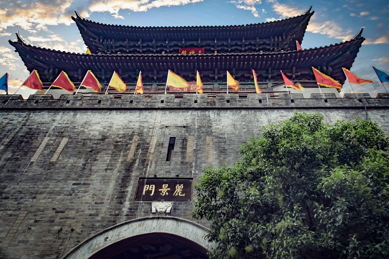 洛阳丽景门老城古城十字街西关西大街风景老集城市摄影地标建筑城墙