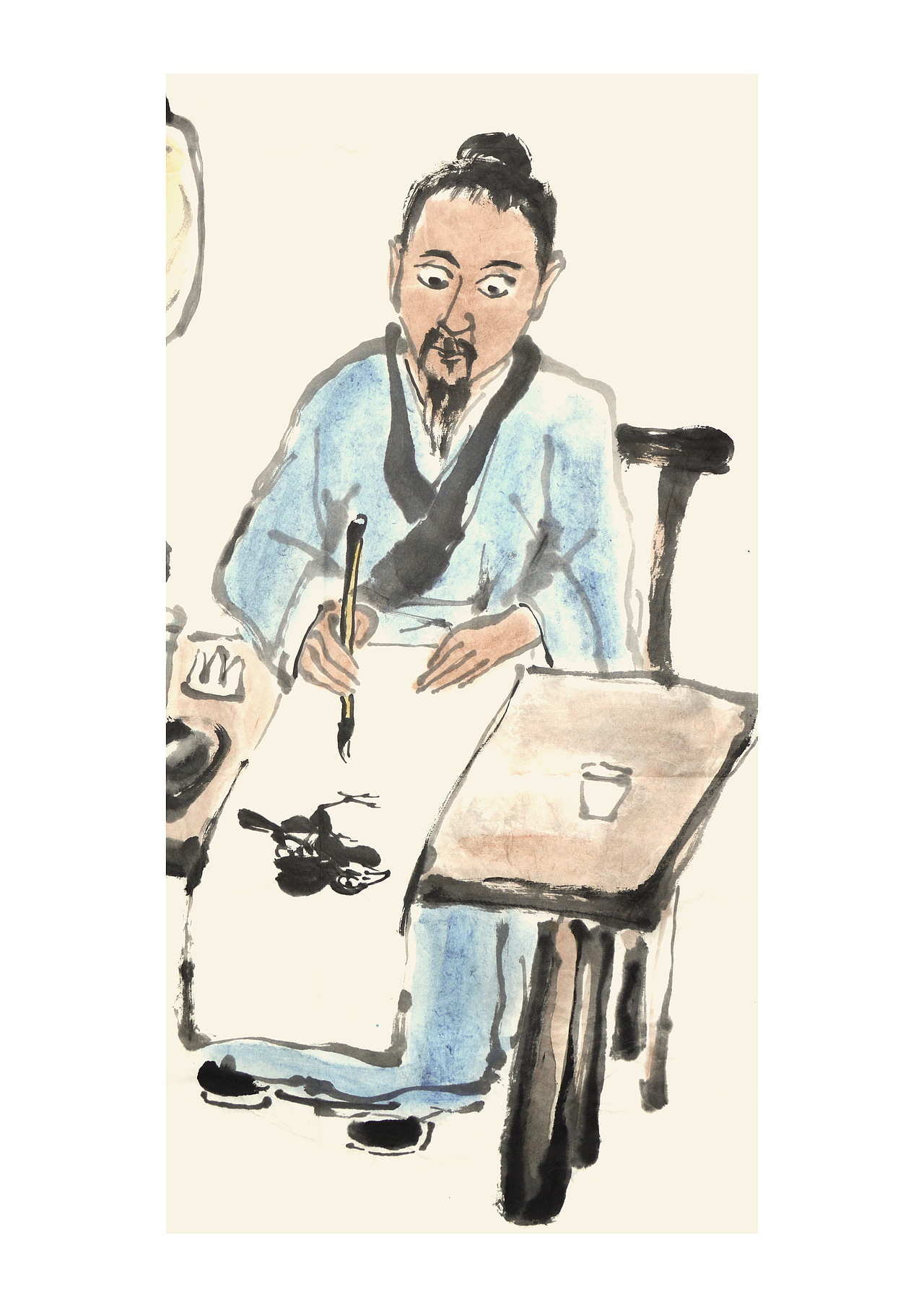 八大山人作画图