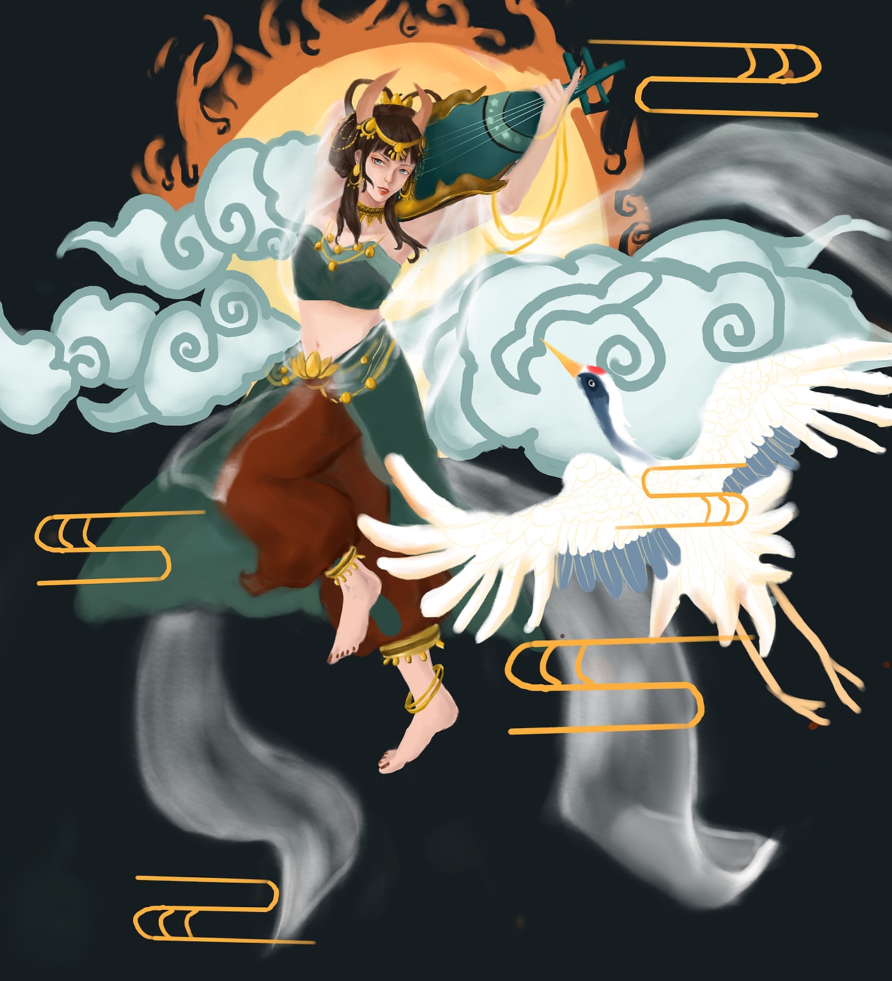 头像插画同人插画插画标签插画同人设计壁纸板绘飞天作品信息创作时间