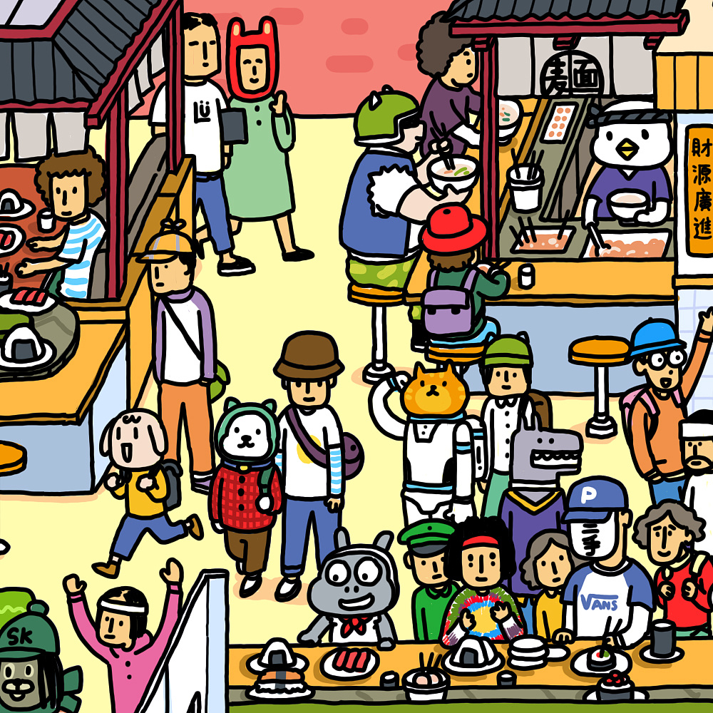 曾经有一个梦想开一家寿司店|插画|商业插画|二手漫画家 - 原创作品