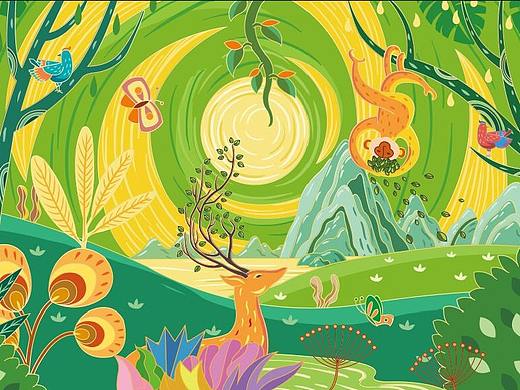 茶叶包装插画设计