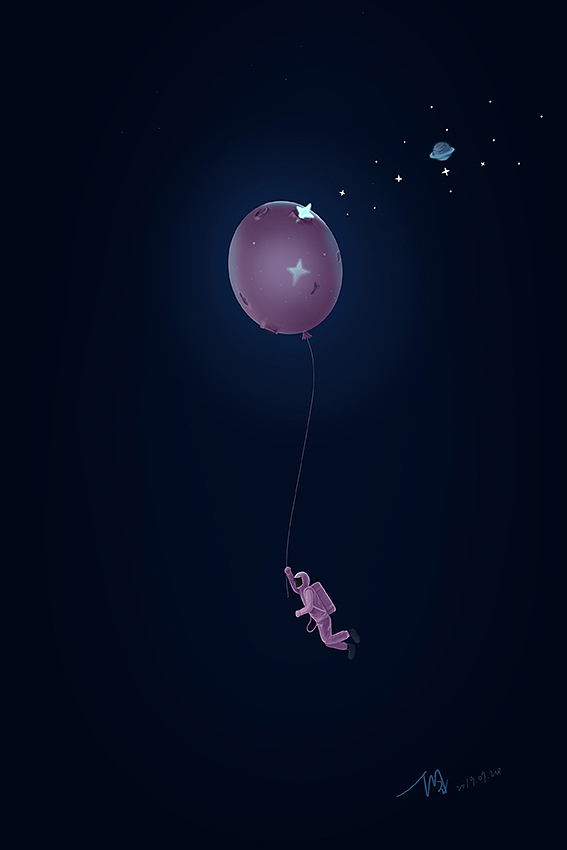 每做一个美梦,天上就多一颗星星。