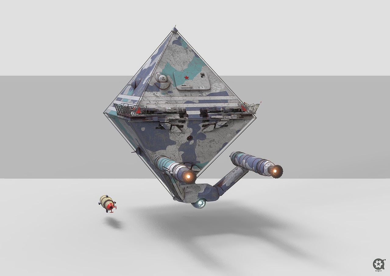 ussr人造雷天使二型[s] smat-18a原型机 浮空要塞 |三维|机械/交通