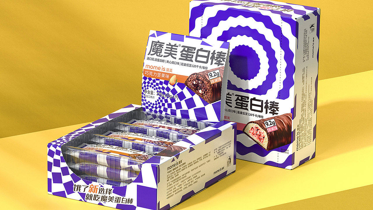 魔美MOMEIS | 魔美夹心蛋白棒 商超货架里的宠儿（图ZMjYyOTIxMDA0） - 包装 - 站酷设计师爱你爱我品牌营销原创素材 - 站酷ZCOOL