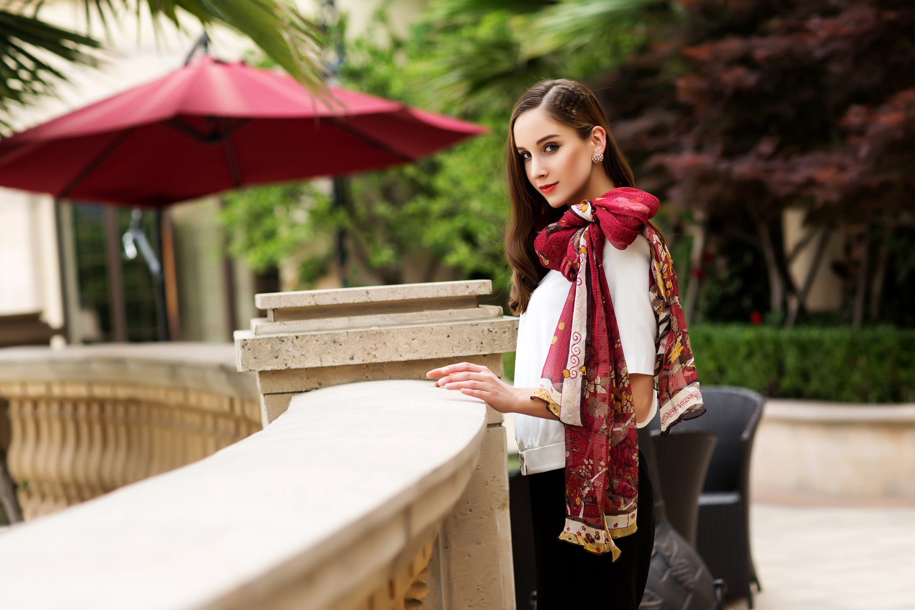 夏日清爽丝巾靓图