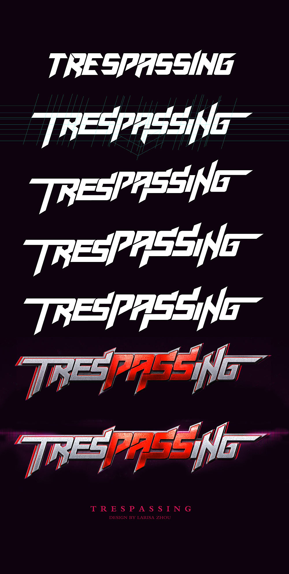 trespassing英文字体设计