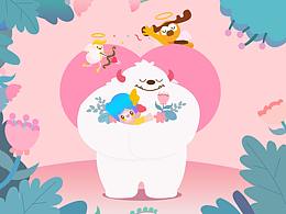 插画集可爱大白