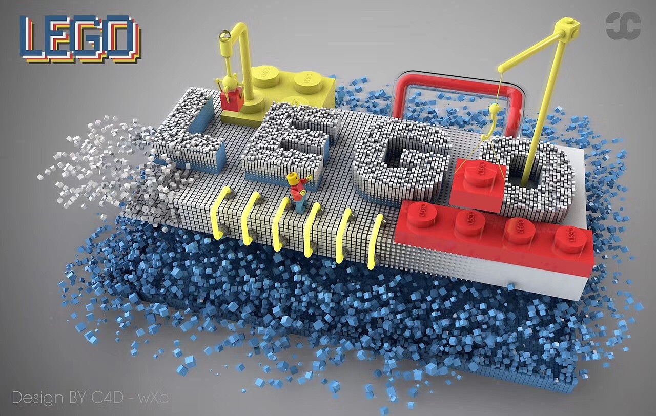 乐高C4D效果（图ZMTA3NjUwMTQ4） - 场景 - 站酷设计师wXc_原创素材 - 站酷ZCOOL