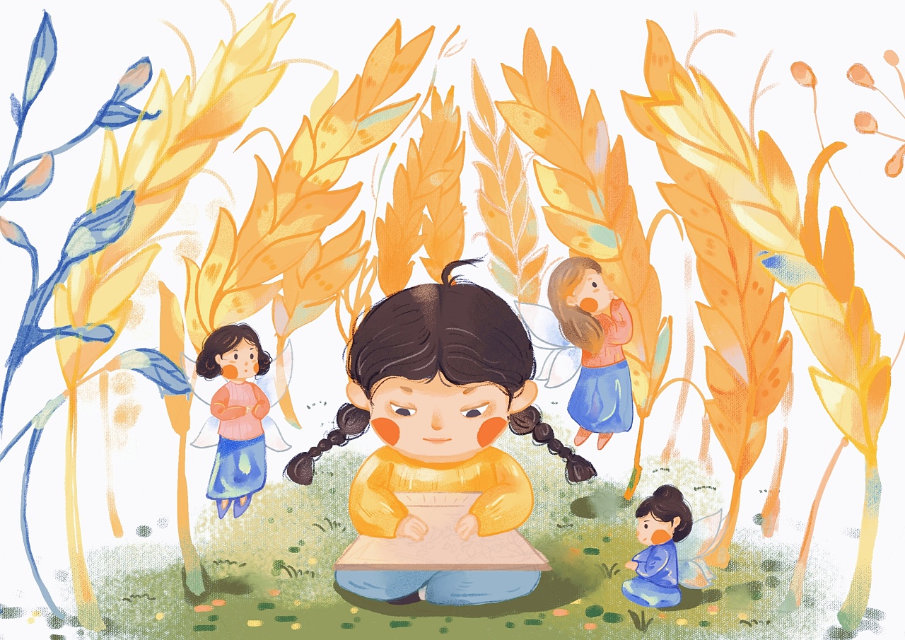 稻田与小精灵|插画|儿童插画|春松客 - 原创作品 - 站酷 (zcool)