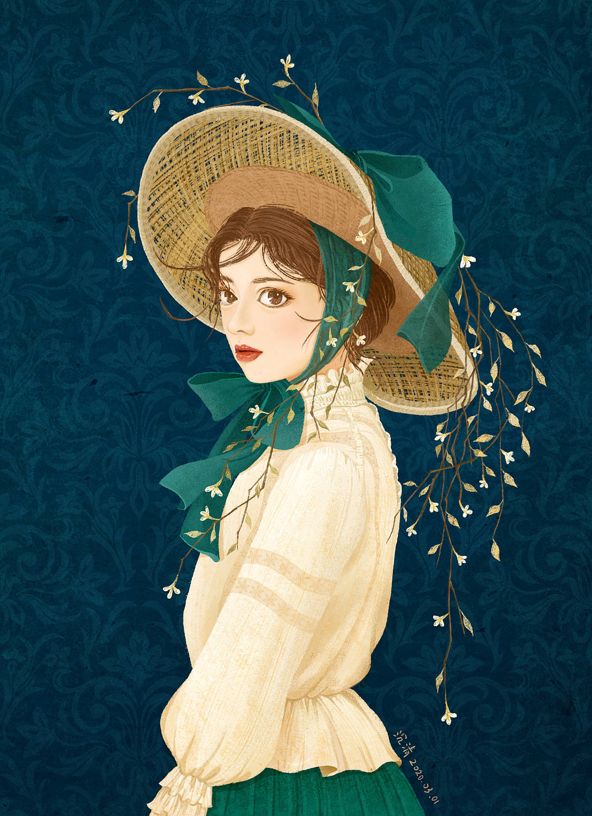 《凝视》系列插画 第一弹（图ZMTk3NjMzNDQ0） - 创作习作 - 站酷设计师沉清Evechan原创素材 - 站酷ZCOOL