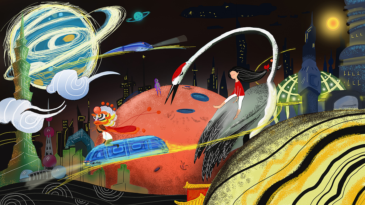 无限可能-未来城（图ZMTQ5ODg2ODA0） - 商业插画 - 站酷设计师正咚咚原创素材 - 站酷ZCOOL