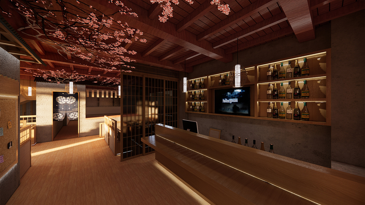 偏日式风格烧烤店