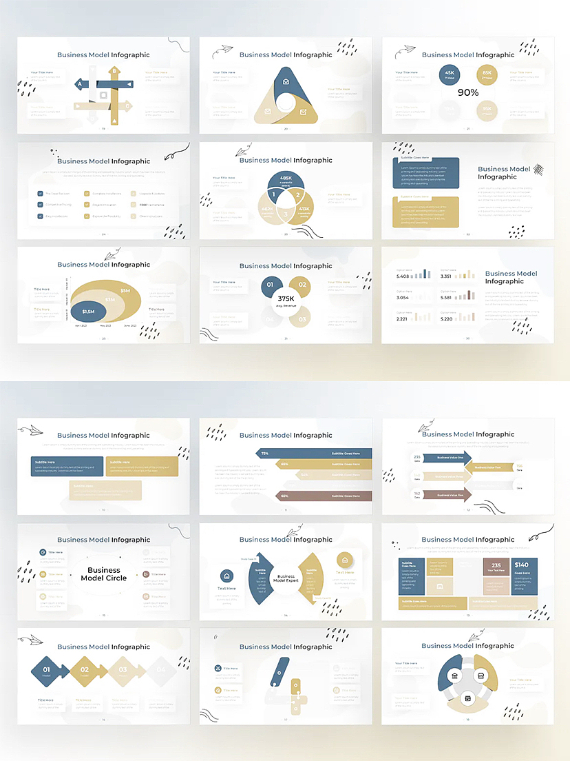 财务数据分析年计划总结图形图表PPT模板