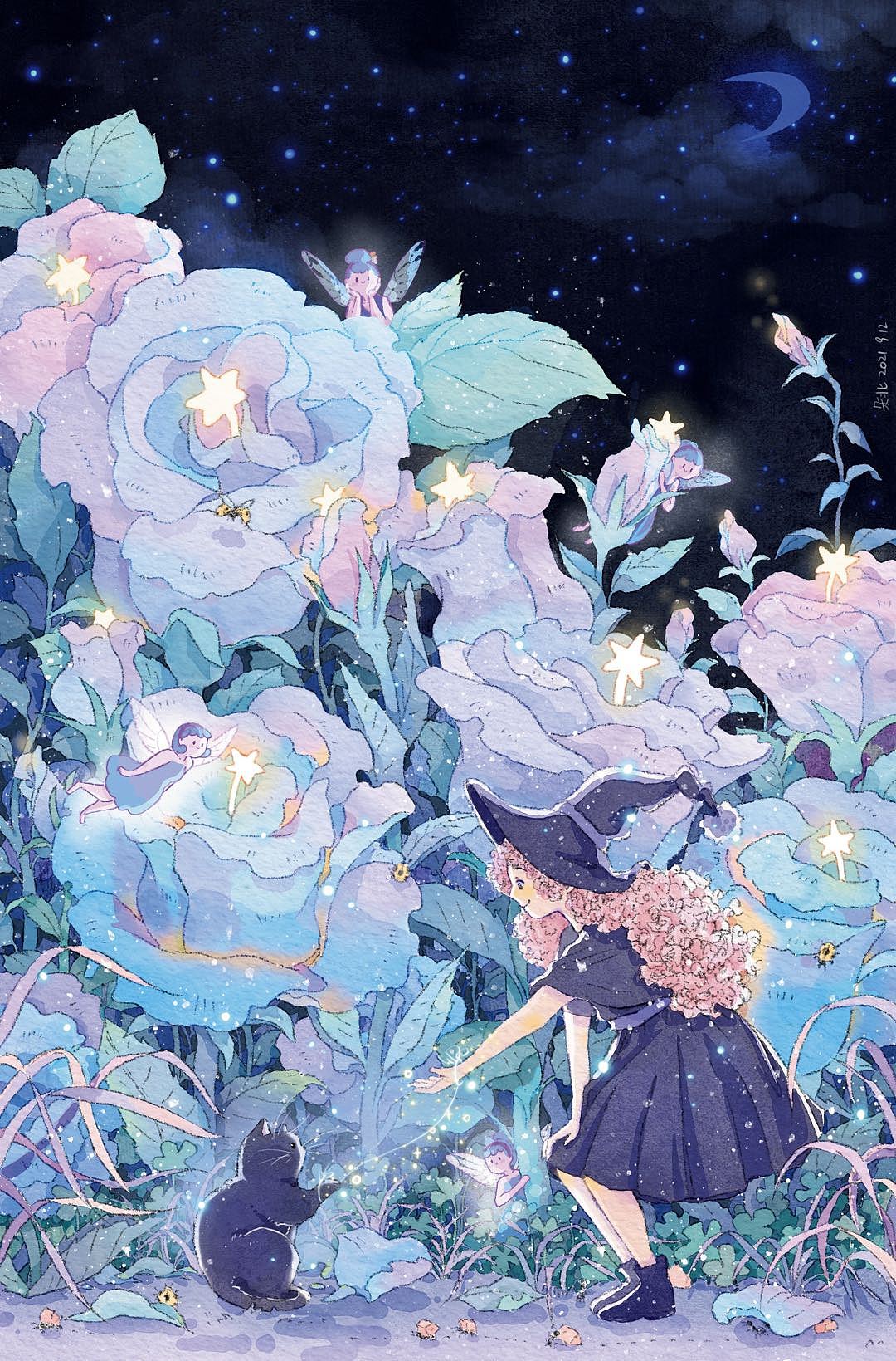 procreate小魔女的旅程系列（图ZMjc3NzI4Mjk2） - 绘本 - 站酷设计师朵北原创素材 - 站酷ZCOOL