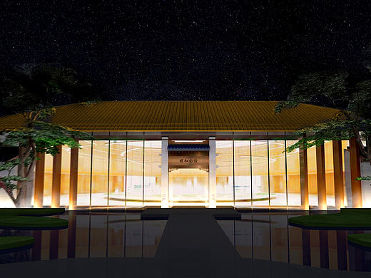 示范区开放灯光冰屏组合秀