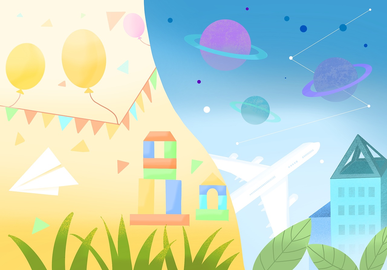 追忆过去,放眼未来|插画|创作习作|陆离将夜 - 原创作品 - 站酷