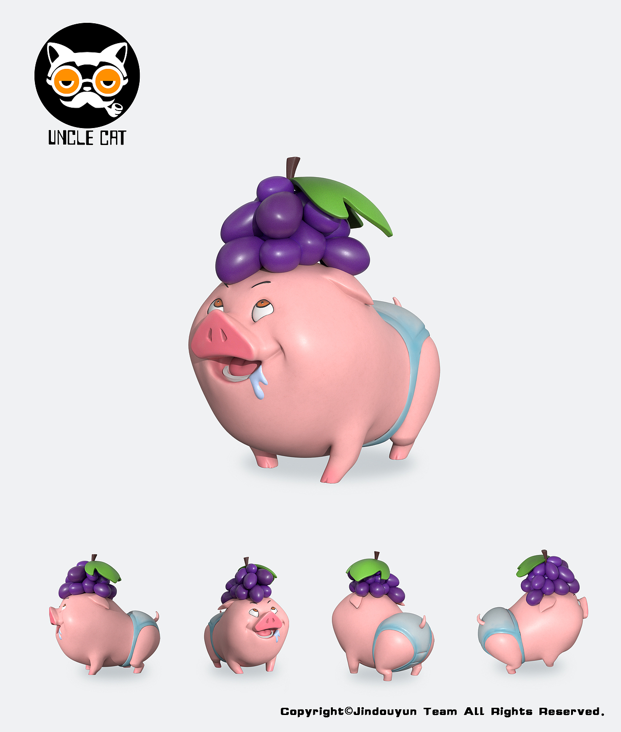 猫大爷UNCLECAT 朱小宝 水果猪系列 潮玩 摆件 模玩