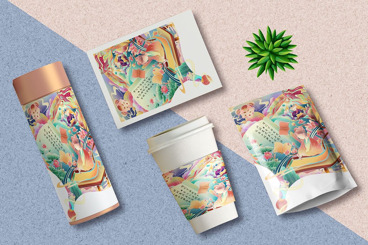 国潮插画包装|一笔入清梦