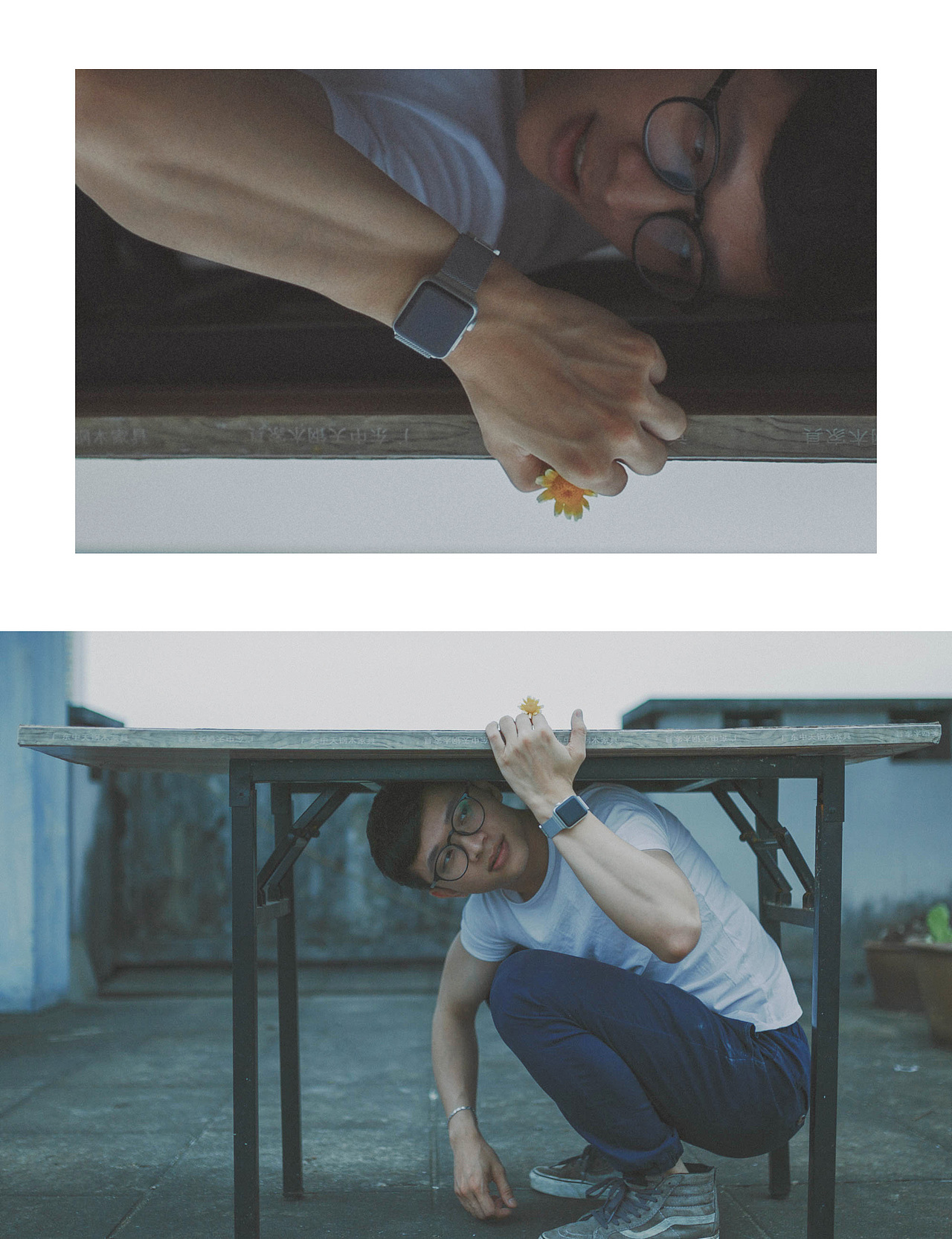 老楼天台的阴郁下午