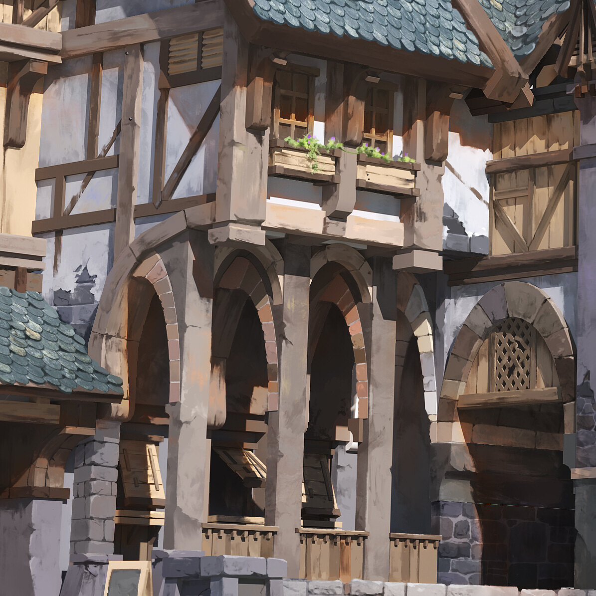 面包与咖啡工坊 中世纪单体建筑设计