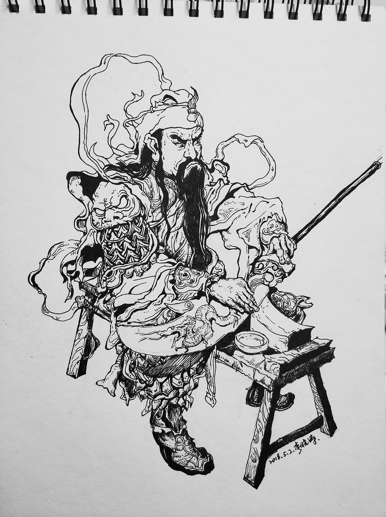 关羽|纯艺术|绘画|大熊诗_原创作品-站酷zcool