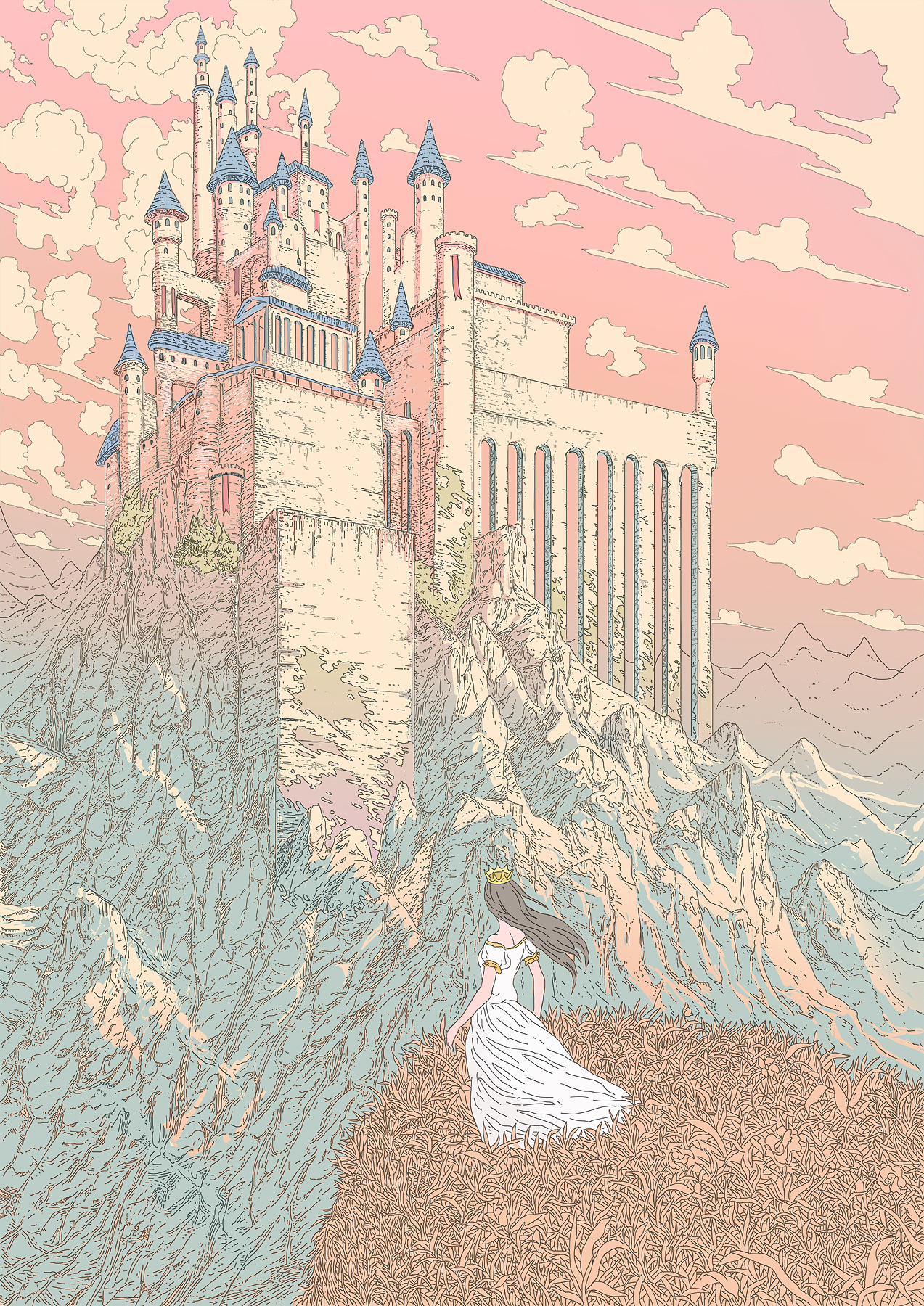 一组儿童绘本插图