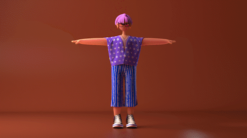 C4D character cool girl style--prorender（图ZMjQ5MDcwNzA0） - 动效设计 - 站酷设计师大脸松原创素材 - 站酷ZCOOL