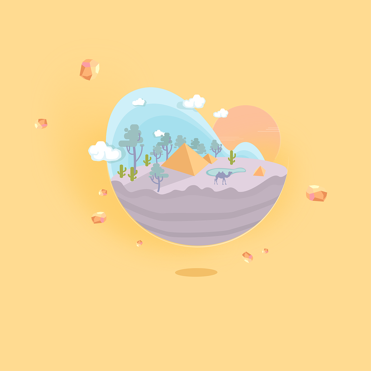 一组界面插画设计（图ZNDA3MjY5MzI=） - 商业插画 - 站酷设计师DT夹子原创素材 - 站酷ZCOOL