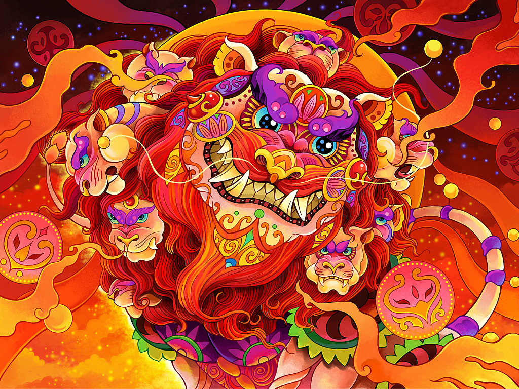 山海经部分插画作品|插画|商业插画|我的碎片1_原创作品-站酷zcool