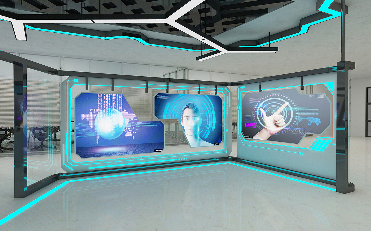 杰瑞科技电子企业展示展厅设计3D效果图（图ZMjA5MjM3NzA0） - 场景 - 站酷设计师3D设计师NG男原创素材 - 站酷ZCOOL