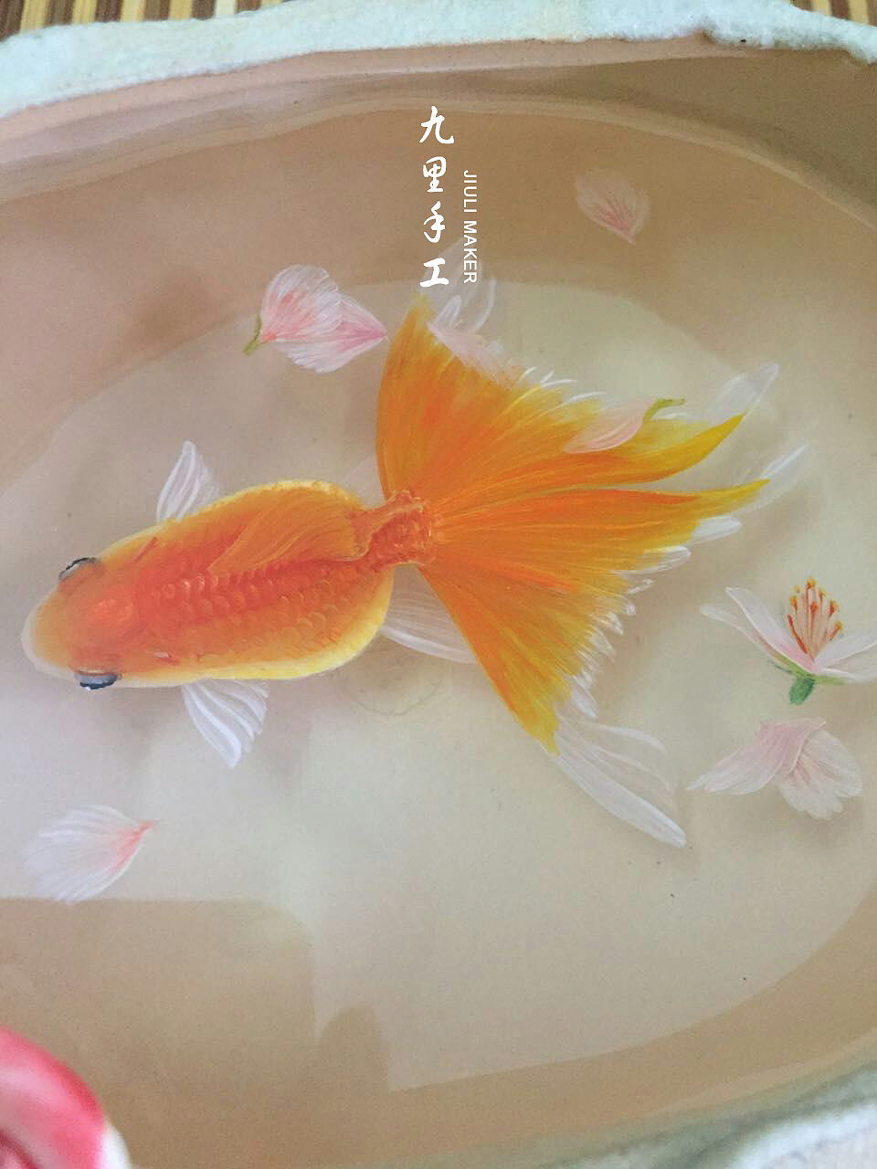 3d树脂画树脂画金鱼摆件礼物