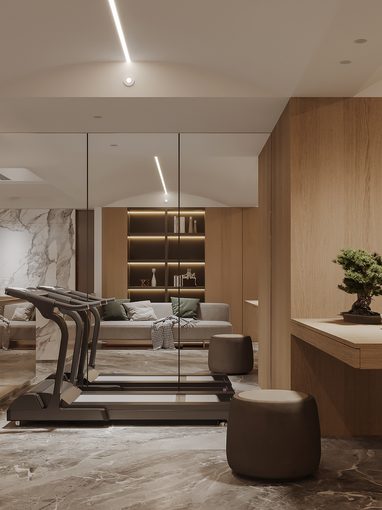 现代轻奢风格效果图